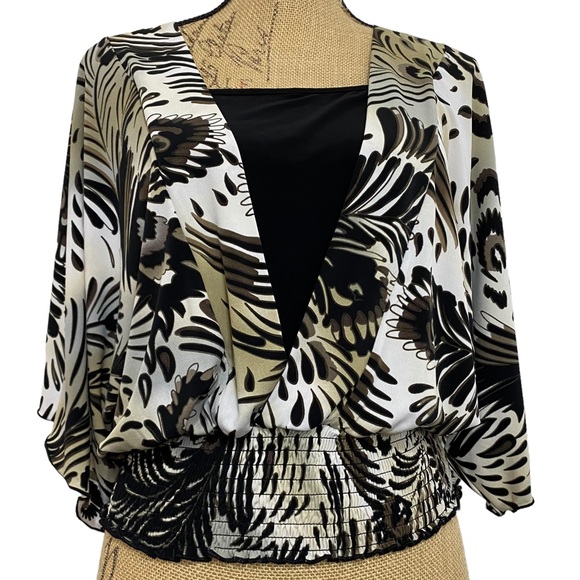 Tops Batwing Sleeve Top W Cinched Waist Imo Size